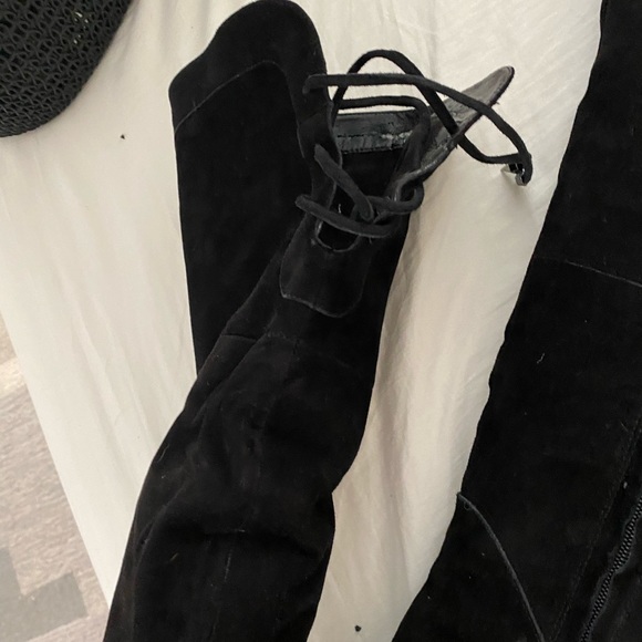 Black suede thigh high boots - Picture 7 of 7